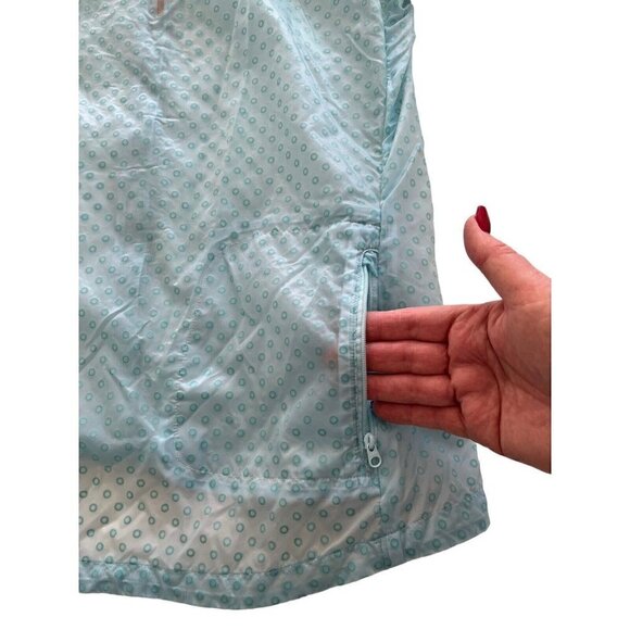 Nike Running Women's Sz M Blue Transparent Full Zip Windbreaker Hooded Jacket - Picture 8 of 10